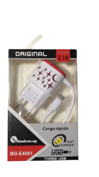Imagen de CARGADOR SONIVOX MICRO USB 4061V8 6 MESES GARANTIA