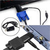 Imagen de FICHA ADAPTADORA VGA A HDMI  CON AUDIO EM1121