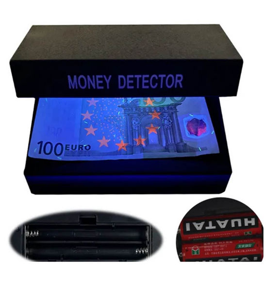 Imagen de DETECTOR DE BILLETES PARA MESA A  PILAS Y CORRIENTE -AD-018