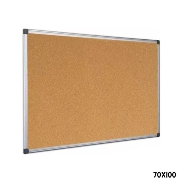 Imagen de PIZARRA  CORCHO 70X100CM MARCO METAL -SMR701