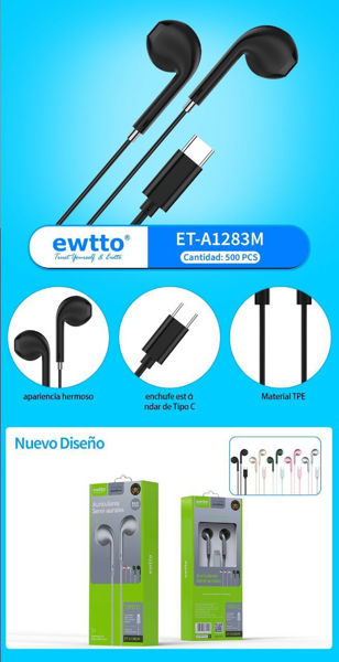 Imagen de AURICULAR MINI  TIPO C EWTO  ETA1283M