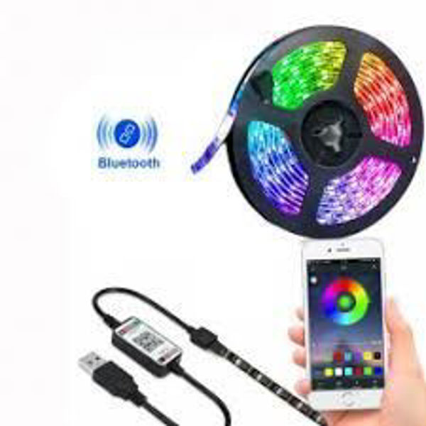 Imagen de CINTA LED USB BLUETOOTH CON CONTROL 5 METROS LED-500
