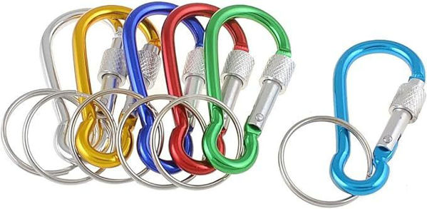 Imagen de LLAVERO CON MOSQUETON Y SEGURO X 12PCS -B3177 7CM