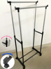 Imagen de PERCHERO COLGADOR DOBLE EXHIBIDOR DE ROPA METALICO -8006