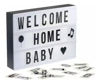Imagen de Caja De Luz Led Pizarra Cartel Luminoso Con Letras Y Emojis Color Blanco Y Negro