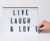 Imagen de Caja De Luz Led Pizarra Cartel Luminoso Con Letras Y Emojis Color Blanco Y Negro
