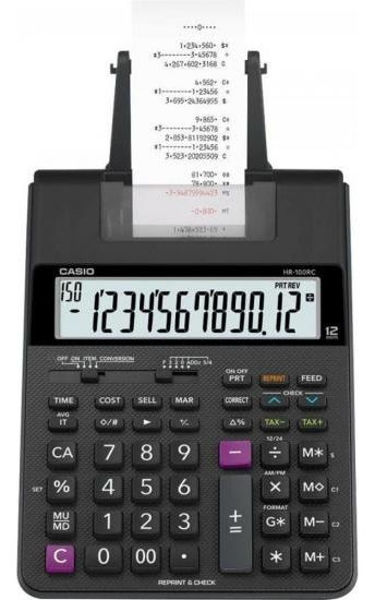 Imagen de Calculadora Con Bobina De Impresión A 2 Colores Hr-100rc-bk-b-dc En Color Negro