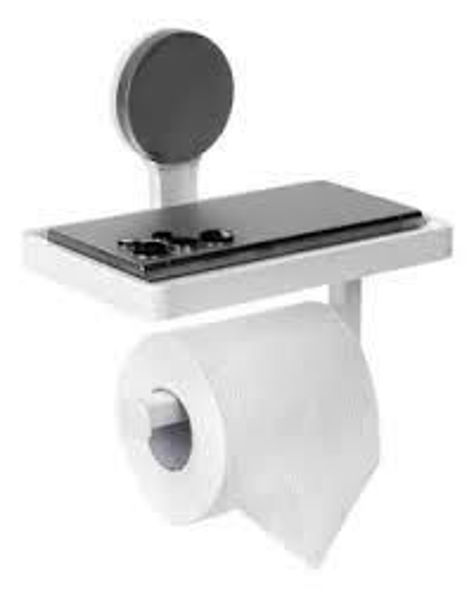 Imagen de PORTA ROLLO BAÑO AUTOADHESIVO H014 18X11.5CM