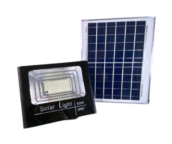 Imagen de FOCO EXTERIOR 60W CON PANEL SOLAR YC-T60C/US60W
