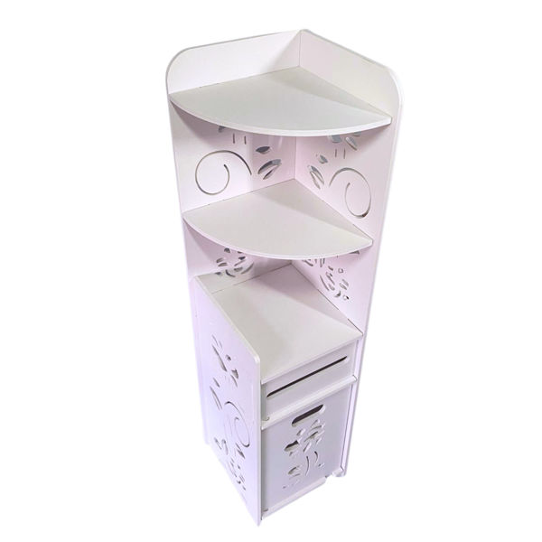 Imagen de ORGANIZADOR ESQUINERO BAÑO MUEBLE DE MADERA ZY8052