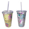 Imagen de VASO PLASTICO CON SORBITO  H51587 NIÑO