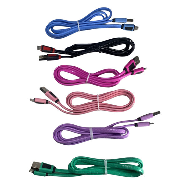 Imagen de CABLE MICRO USB PVC CHATO COLORES 1 METRO SUELTO-XWBCH5