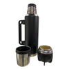 Imagen de TERMO  1200ML + MATE CUERO 150 ML ACERO INOX-QAN2132