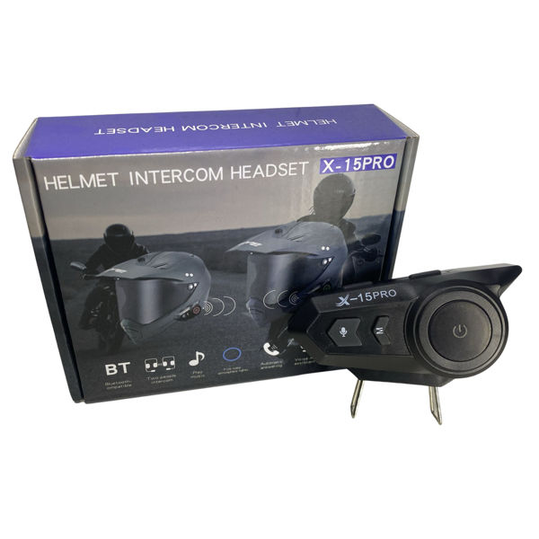 Imagen de AURICULAR  BLUETOOTH CON INTERCOMUNICADOR PARA MOTO-X15PRO