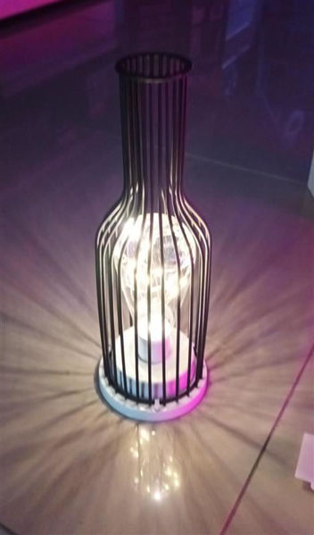 Imagen de LAMPARA DECORATIVAMESA FORMA COPA VINO 27,5X14CM METAL-TY271